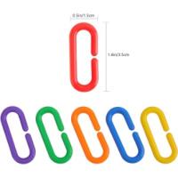 Excitante Juguete de Aprendizaje con Enlaces de Cadena C-Clip 1000 Piezas de Plástico en Forma de Arcoiris para Clase de Estar y Jardín de Infantes - details 2