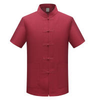 Ropa de estilo chino para hombre, pantalones masculinos con cuello levantado Hanfu - details 4