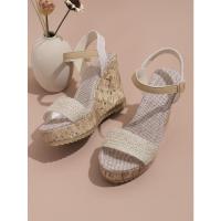 Sandalias de cuña de tacón alto para mujer. - details 2