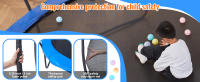 Trampolín SucceBuy, con red de recinto, escalera y poste curvo. Resistente con estera para saltar y acolchado de cubierta de resorte. Recreación al aire libre para niños y adultos - details 1