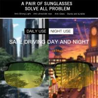 Gafas de sol fotocromáticas para hombre, gafas camaleón polarizadas, gafas de sol que cambian de color, visión diurna y nocturna, gafas de conducción, UV400 - details 30
