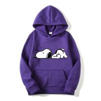 Sudaderas con capucha informales a la moda con estampado de dibujos animados de Snoopy para hombre y mujer, ropa para parejas de otoño e invierno - details 14