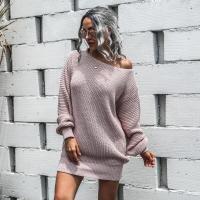 Vestido de ganchillo para mujer, corte holgado, un hombro, moda Otoño-Invierno 2025 - details 15