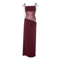 Nuevo Modelo Vestidos Elegantes con Recortes para Mujer, Sexy con Tirantes Finos, Vestido de Fiesta de Vacaciones con Parches, Verano 2025 sin Espalda - details 16