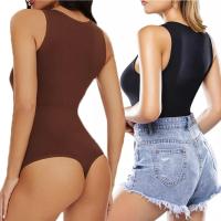 Body con espalda cruzada, Body moldeador sin costuras, camiseta sin mangas con control de abdomen, Body sin mangas - details 4