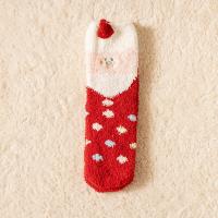 Calcetines de lana de coral navideño, caja de regalo de Navidad, Calcetines de Nochebuena, tubo medio para hombres y mujeres - details 1