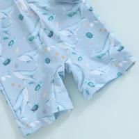 Traje de Baño de Bebé con Estampado de Ballena Rash Guard de Manga Larga - details 13