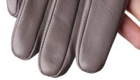 Guantes de piel de oveja para mujer, manoplas cortas de terciopelo fino para pantalla táctil, de cuero, de buena calidad, para invierno, 2226 - details 107