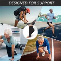 Tobillera de compresión para hombre y mujer, manga de soporte para esguince, tendinitis de Aquiles, fascitis Plantar, pie lesionado, 1 par - details 8
