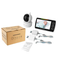 Monitor de bebé mejorado de 5 pulgadas, vídeo Pan-Tilt-Zoom con cámara y Audio, visión nocturna, rango de 1000 pies, sin WiFi - details 1