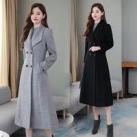 Abrigo grueso de lana para mujer, abrigo sobre la rodilla, cuello grueso de gran tamaño, extra largo, otoño e invierno, 2022 - details 0