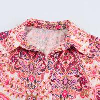 Vestido de moda para mujer, falda con estampado plisado, elegante, ajustado, con cuello en V, manga corta - details 5