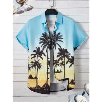 Camiseta de Verano de Playa Hawaiiana Estampado de Denim 3D para Hombres Manga Corta Transpirable - details 21
