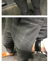 Pantalones Casuales a Cuadros de Primavera Ajuste Delgado Estilo Coreano - details 9