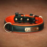 Placa de identificación de cuero personalizada, collares para perros, collar suave y estable, grabado gratuito para perros pequeños, medianos y grandes - details 6