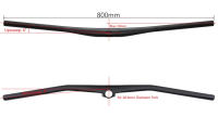 Kocevlo-Manillar integrado de carbono para bicicleta de montaña, UD mate, 35x800mm, AM FR, con soporte para ordenador - details 2