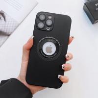 Magsafe-Funda de cuero con textura para iPhone, Protector de lente magnético con orificio para logotipo, para iPhone 15, 14, 13, 12, 11 Pro Max Plus - details 12