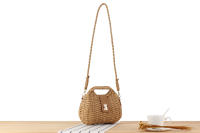 Bolso tejido de hierba de estilo occidental único, bolso cruzado versátil para vacaciones en la playa, nuevo - details 5
