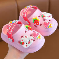 Sandalias para niñas, bebés de conejo antideslizantes con suelas suaves para uso interior de verano, zapatillas frescas de suela blanda para niños - details 8