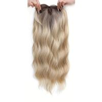 Extensiones de cabello rizado largo y ondulado con flequillo, adornos de pelo sintético, Clip Natural en cierres superiores, postizo - details 4