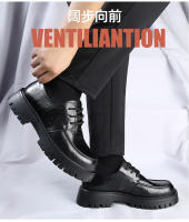 Nueva plataforma de moda, zapatos casuales, zapatos de cuero de punta grande para hombres de negocios británicos, cuero genuino - details 3