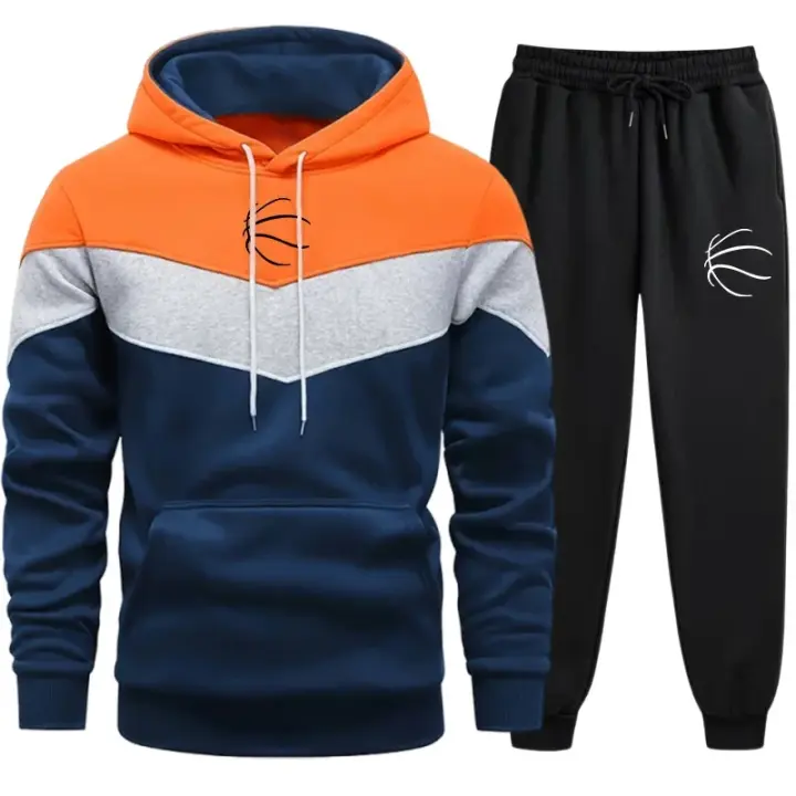 Conjunto Casual de Moda para Hombres 2 Piezas de Sandalia con Capucha Traje Deportivo Diario para Correr, Moda Urbana, Novedad 2025 - 1
