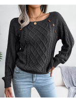 Suéter de punto con botones para mujer, Jersey holgado de manga larga, otoño, 2023 - details 10