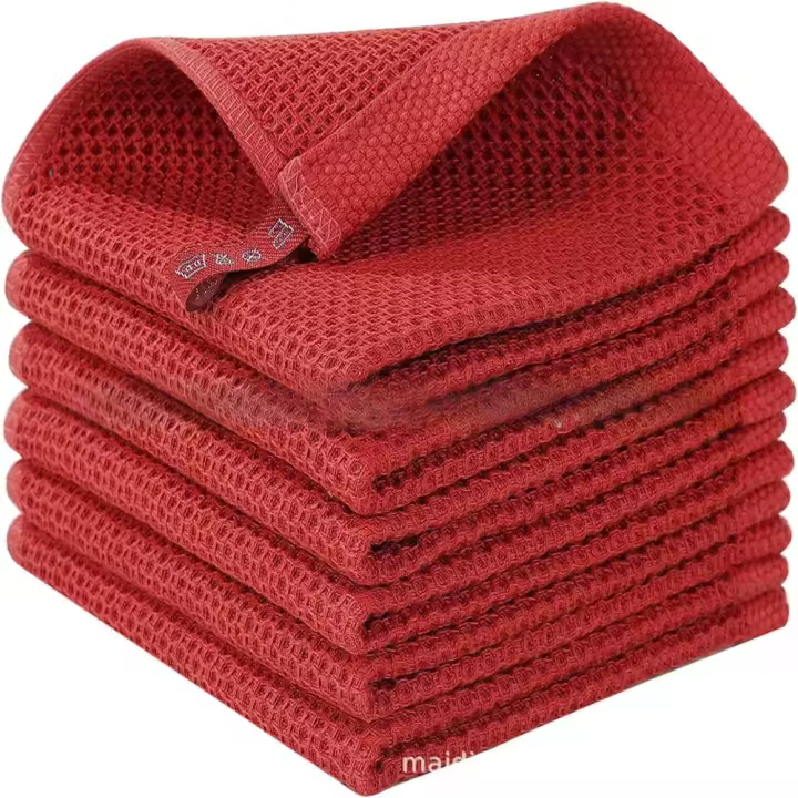 Paños de Cocina de Algodón 100% Ultra Suaves y Absorbentes 6 Unidades Tamaño 35x35cm Verde Oscuro - 1