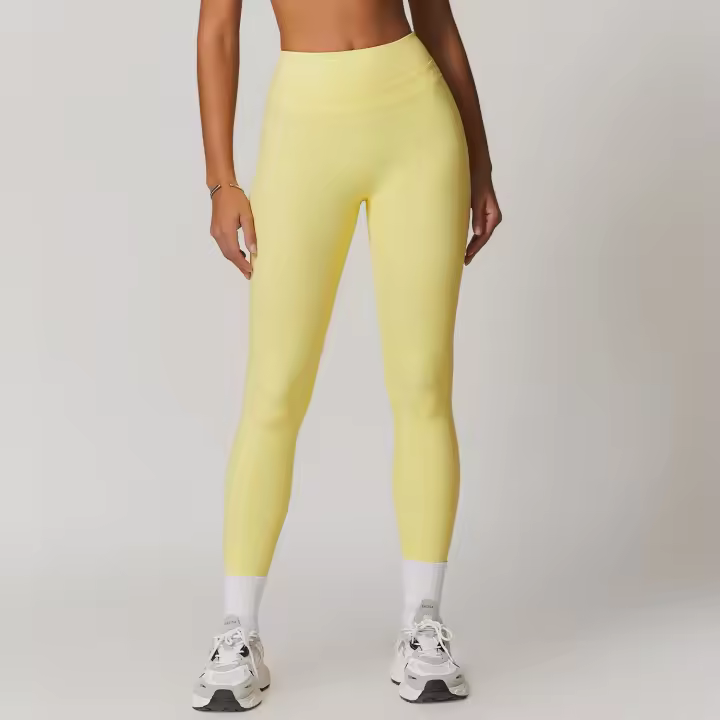 Pantalones de Yoga de Cintura Alta Ajuste Ajustado para Abdomen y Cadera Secado Rápido - 1