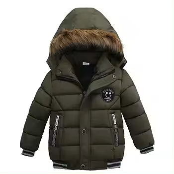 Coll de cuero Wm, adecuado para la moda de invierno de los niños, con capucha a - 1