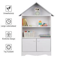 Estantería para niños, estantería para niños con puerta, estante de almacenamiento, estantería de exhibición, libros para guardería, juegos, juguetes, organizador ordenado - details 2
