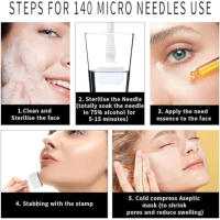 Derma Stamp Ajustable de 0-3mm Dermaroller de 140 Agujas Microagujas para Mujeres y Hombres - details 4