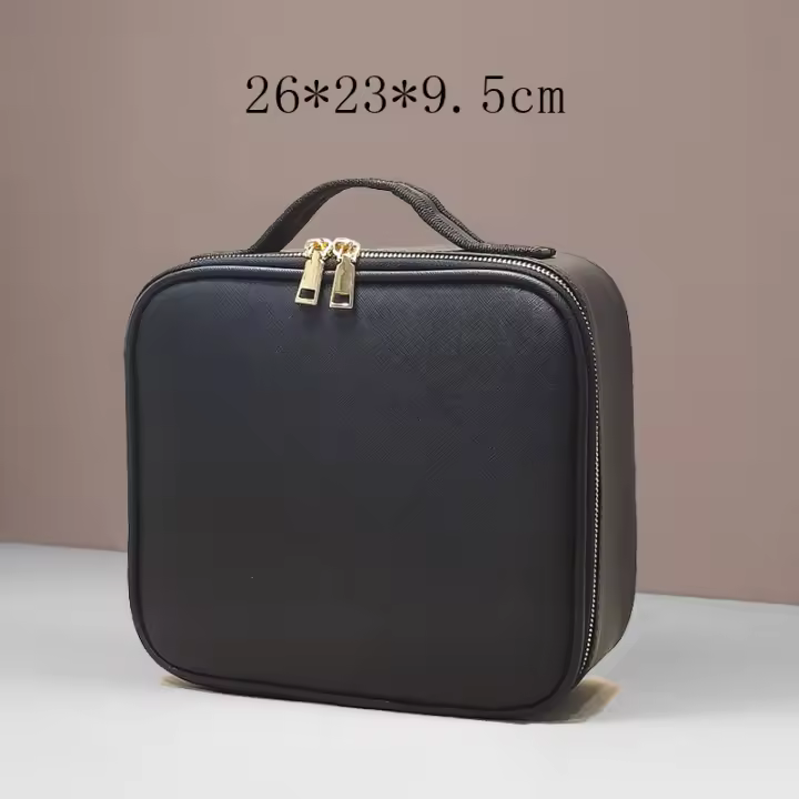 Bolso de maquillaje femenino de cuero Pu impermeable a los arañazos estuche de maquillaje - 1