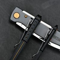Cuchillo plegable de bolsillo PT711/PT721, acero 12C27, EDC, supervivencia, forro para acampar al aire libre, equipado con tijeras, herramienta multifunción 2024 - details 10