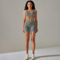 Nessaj-Conjunto de yoga para mujer, pantalones cortos deportivos sin costuras, sujetador sexy y pantalones cortos, ropa deportiva, chándal de verano para gimnasio y fitness - details 13