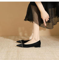 Nuevo estilo elegante de celebridad, cadena dorada, zapatos individuales de tacón bajo, zapatos individuales casuales - details 11