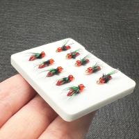 5/10 Uds señuelo de Pesca con mosca biónicos mosquitos moscas cabeza roja/UV Abdominal moscas húmedas Ninfa Streamer Pesca Artificial cebo Pesca para lubina trucha Lucio salmón - details 1