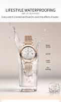 Reloj de lujo para mujer, correa de acero inoxidable, calendario luminoso, resistente al agua, relojes elegantes de moda para mujer - details 5