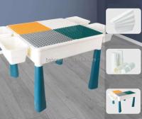 Juego de escritorio y silla para niños, mesa de actividades de plástico. - details 0