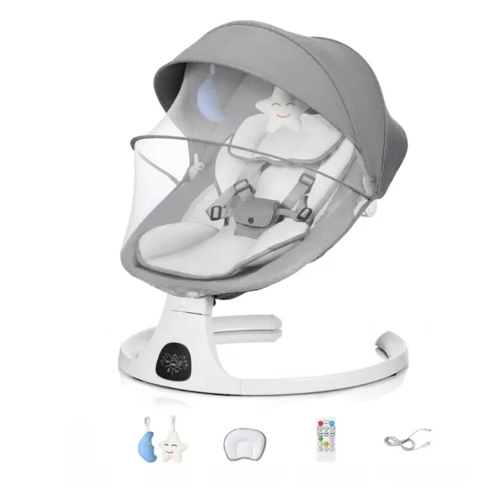 Silla Mecedora Eléctrica para Niños, Hamaca para Bebé, Columpio Bebé - 1