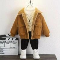 Chaqueta de Piel de Pana para Niños Cálida Abrigo de Invierno Moda infantil de Alta Calidad - details 5