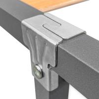 Estructura de Planchas de Acero 30x30mm con Patas Tubo de Acero Pintura Epoxy Gris Marco de Cama - details 5