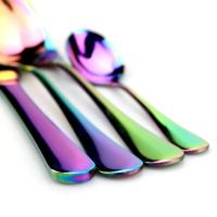 JANKNG Juego de Vajilla de Acero Inoxidable, Cubiertos Coloridos de Arcoíris, Apto para Lavavajillas, Vajilla Occidental, Accesorios de Cocina - details 6