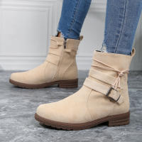 Botas redondas Martin Botas de mujer con hebilla de cinturón con cremallera lateral - details 2