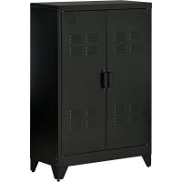 Armario de Almacenamiento Metálico Doble Puerta Ajustable para Oficina, Salón, Dormitorio - details 9