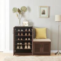 Mueble Zapatero Armario con 9 Compartimentos para 18 Pares de Calzado + Banco Zapatero Puertas de Rejilla Buena Ventilación - details 2