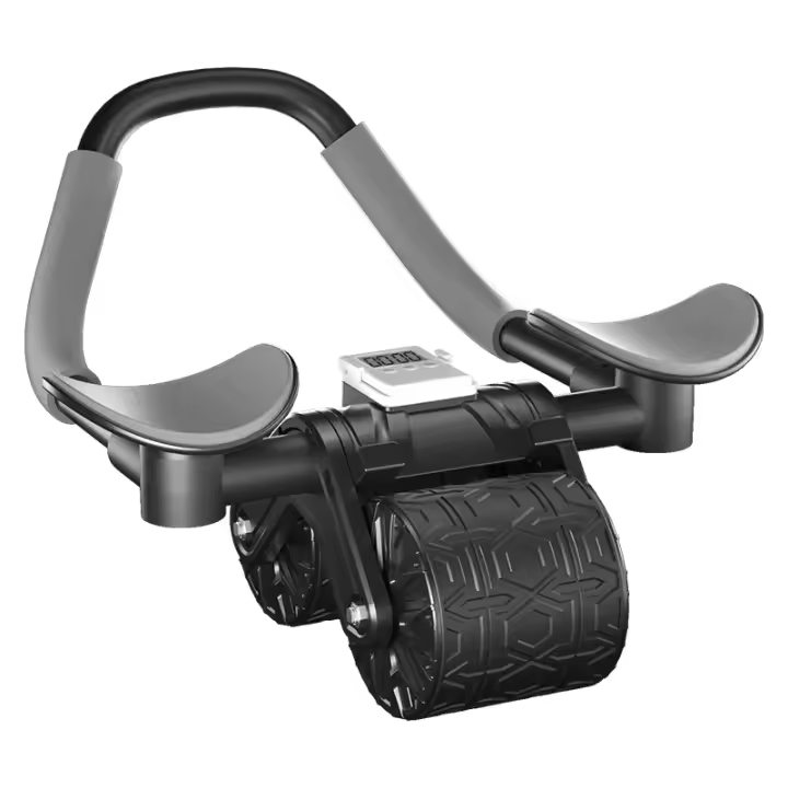 Rueda de Ab Dual-Uso con Temporizador y Banderas de Resistencia Ejercicio Abordable para Adelgazar la Cintura y Trabajo Completo del Cuerpo - 1