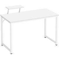 Mesa de ordenador de 100 cm, mesa de trabajo con estante, robusta y fácil de instalar, madera y metal, diseño moderno, estilo industrial - details 6