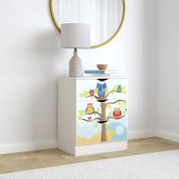 Blanca Mesita con cajones, Armario de Dormitorio, Estilo escandinavo, para la habitación de los niños, Dim: 60 x 42 x 78 (H) cm (Unicornio) - details 4