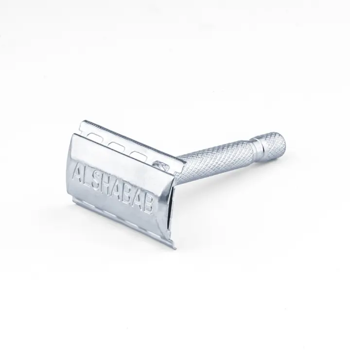 Maquinilla de afeitar de seguridad de acero inoxidable para hombres, Barbero, afeitado de pelo, Barba, Barbeador Manual de doble filo - 1